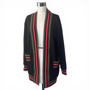 Haute Shore Black Cody Open Front Double Pocket Cardigan, Sz O/S, NWOT